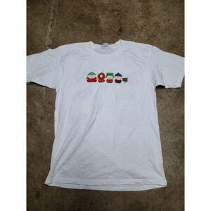 South Park- 1998 Comedy Central RARE - White T-Shirt- Large (057)